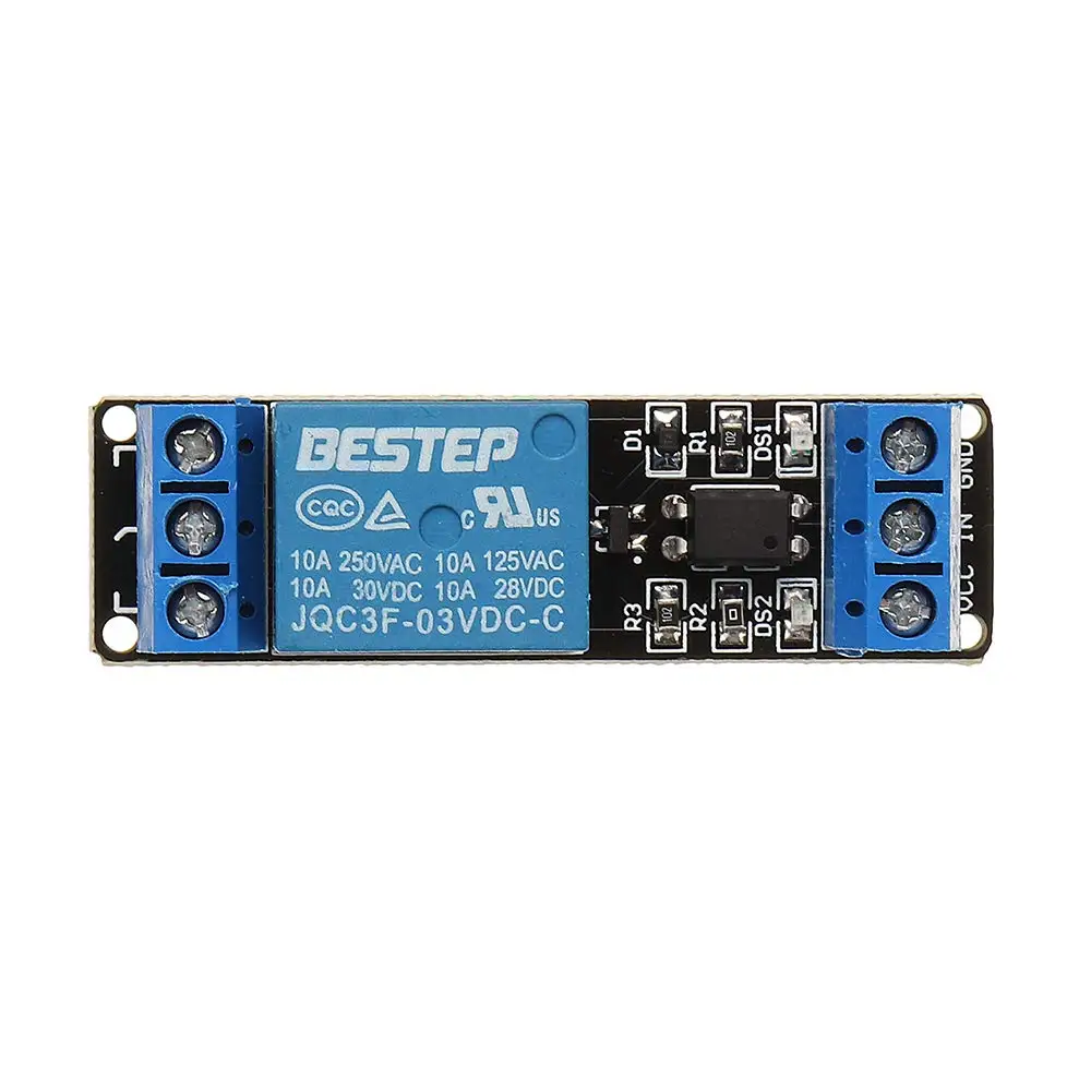 DollaTek 5Pcs Modulo relè a 5 Vie a 1 Via con Scheda di espansione relè optoaccoppiatore 1-Way Trigger Alto e Basso con Spia di Avvertimento LED (DC 0-5V