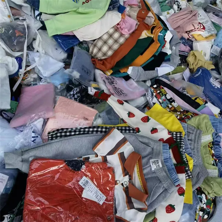 Cheap Children Clothing Bales Leftover Pants Jumpsuit Tops Dresses Kids