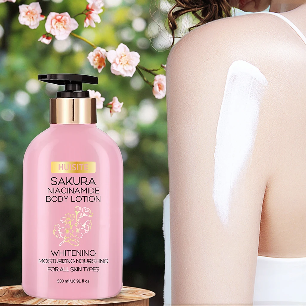 Spot Goods Vegan Whitening Sakura Body Lotion Non Greasy Cherry Blossom  Lotion Soothing Skin Care For All Skin Types