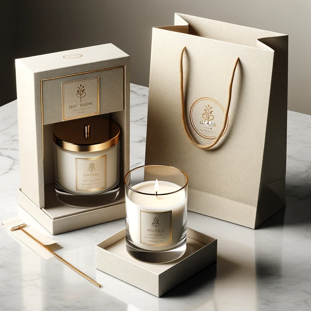 Custom Printed Design Biodegradable Creative Embossing Giveaway Luxury Cardboard Scented Candle Diffuser Packaging Paper Box