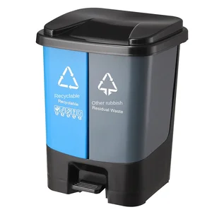 Large Household Pedal Trash Can Thickened Plastic Portable Kitchen Garbage Bin Dry Wet Separation Manufactured Trusted Company