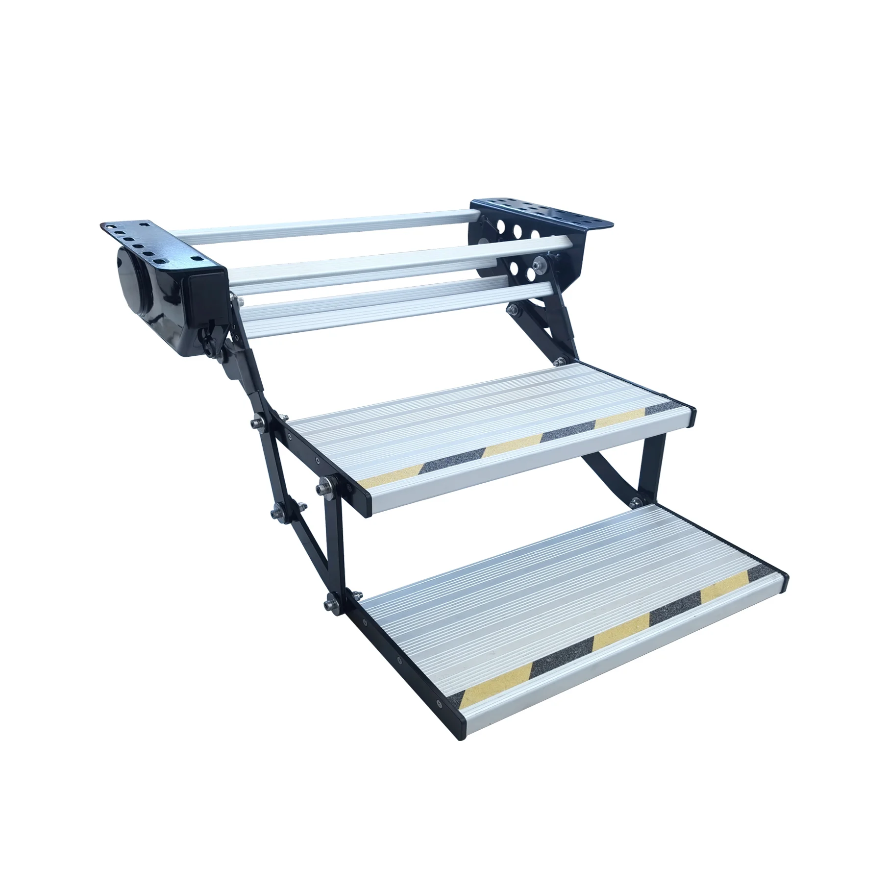 COMPAKS New Design Electric Control Telescopic Ladder Manual Folding Side Folding RV Step Accessory Caravan Motorhome Steel
