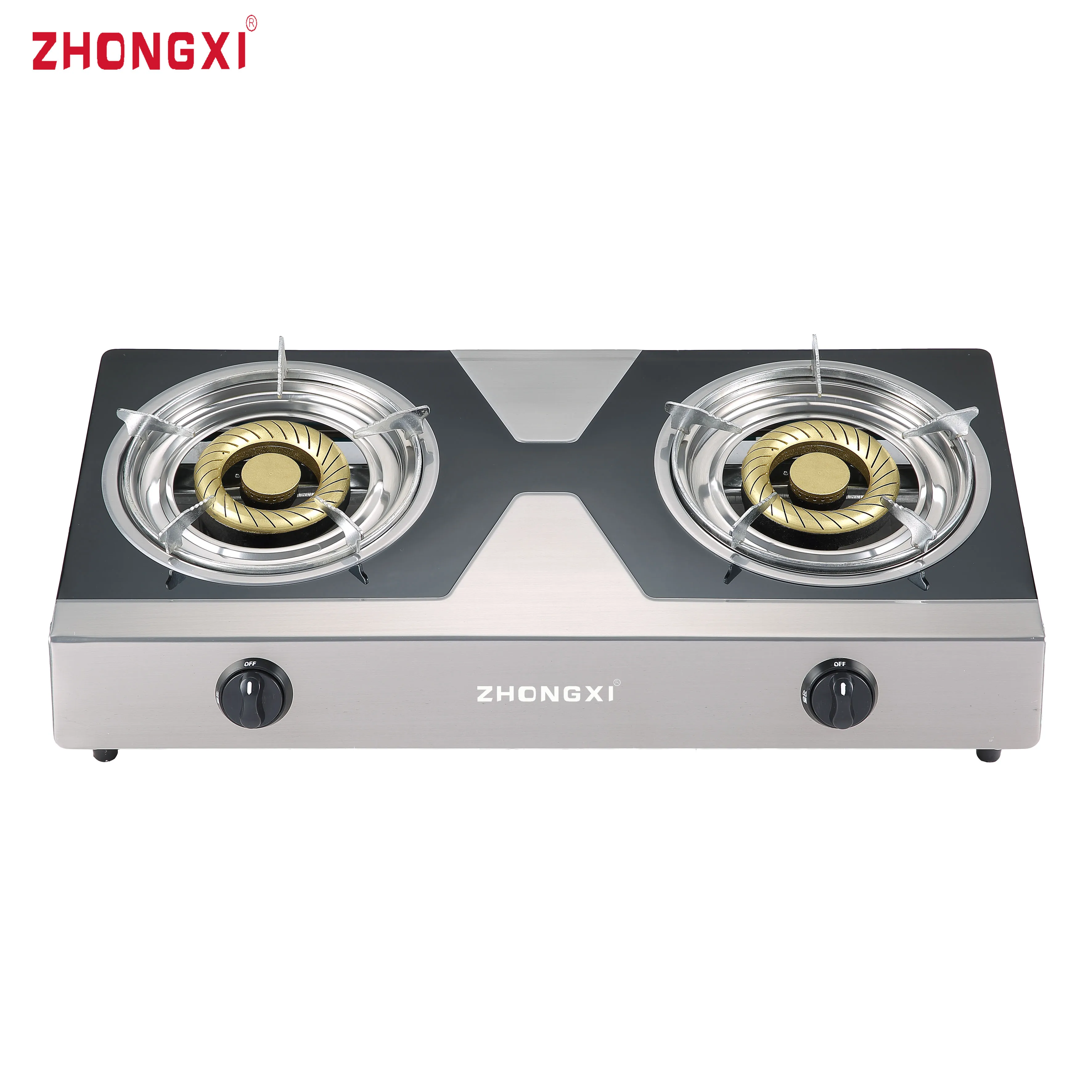 Stainless Steel 2 Double Burners Gas Stove Cooktop Buy Table Gas