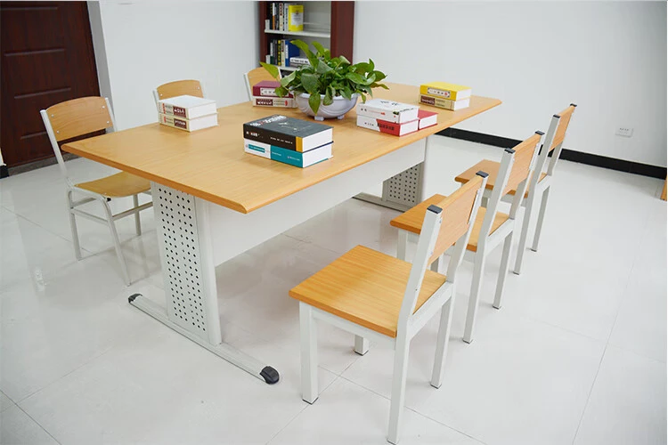 Modern Design Adjustable Metal Library Reading Table and Chair Set for Students for School Use
