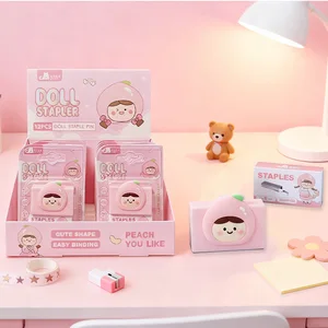 Best-Selling Cartoon Peach Staples - Adorable Office Supply for School & Work
