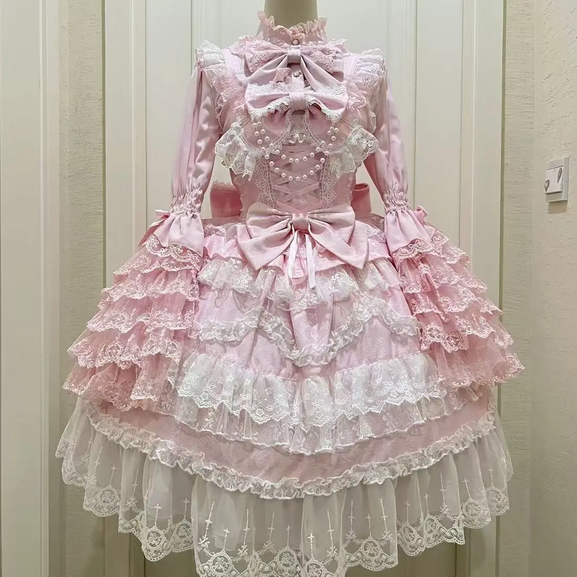 Japanese Sweet Lolita Op Dress Women Elegant Gothic Long Sleeve Princess  Party Dresses Victorian Girly Harajuku Kawaii Vestidos