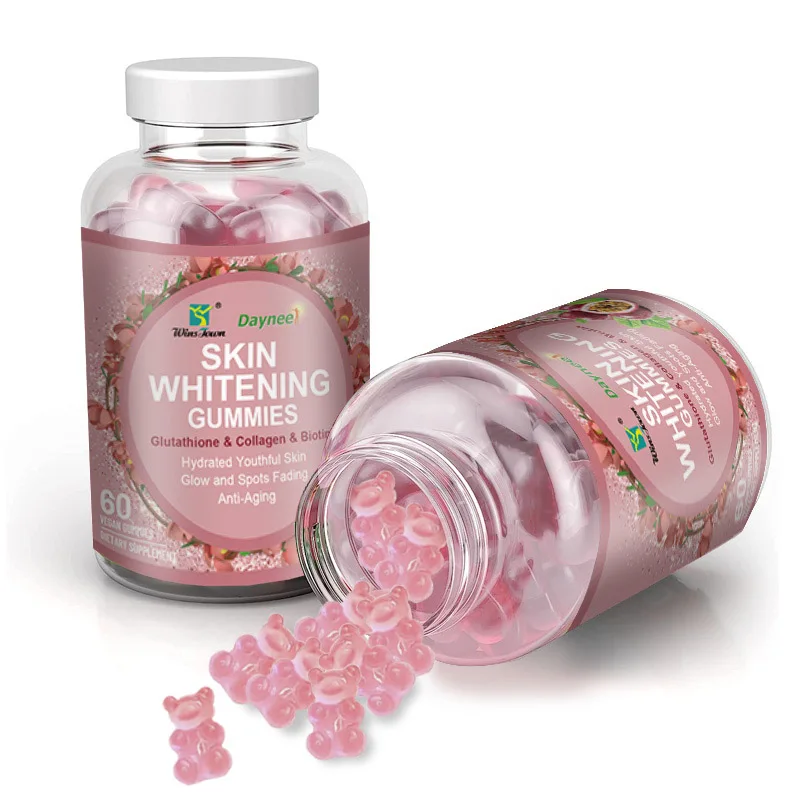 OEM Private Label Food Supplements Vegan Collagen Vitamin C E Skin  Whitening L-Glutathione Gummies