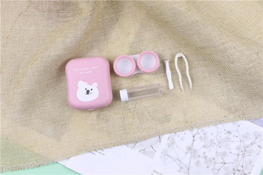 High Quality Colorful Contact Lens Case Kit Oxysept Contact Lens Round