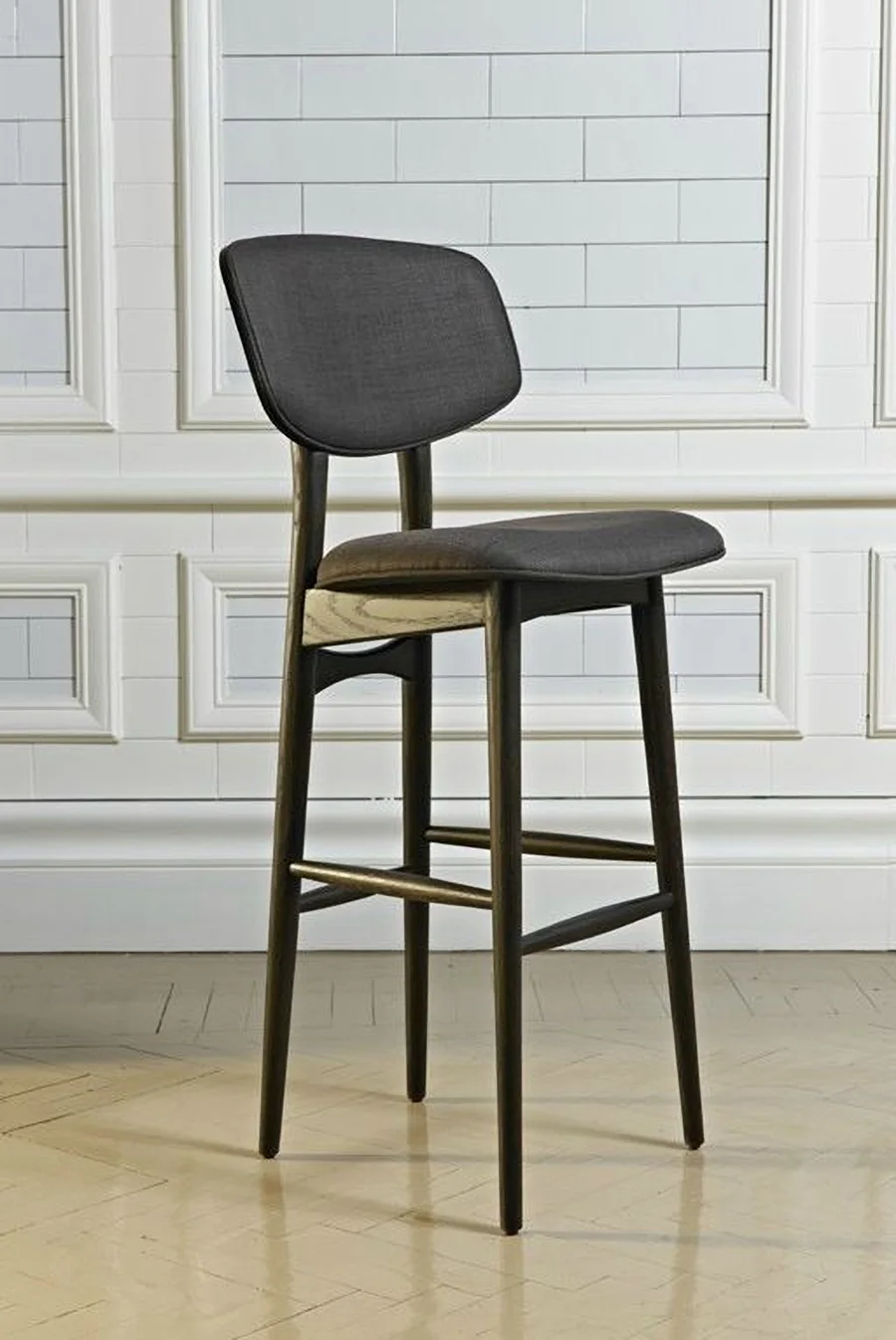 Европейский современный бархатный высокий стул для взрослых из скандинавской ткани для отеля