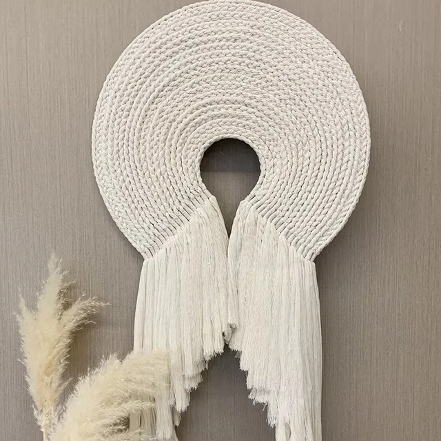 Colorful Macrame Woven Wall Hanging Large Cotton Boho Style Wall Art Tapestry for Home Room Decor or Gift Handmade