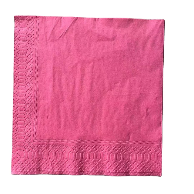 pink  Dyeing Napkin ,colored cocktail paper  Napkins,pack of 100