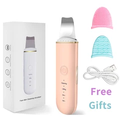 Бесплатная индивидуальная лопатка для лица, инструмент для глубокой очистки, экстрактор комедонов, ультразвуковой скребок для кожи, очиститель лица, скребок для лица