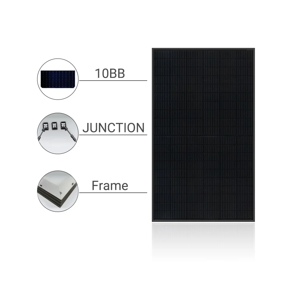 EU In Stock Full Black Solar Panel 395W 400W 410W 420W Half Cell Black Frame Solar Panel factory