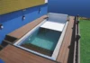 Couverture de piscine automatique installée sur l'eau