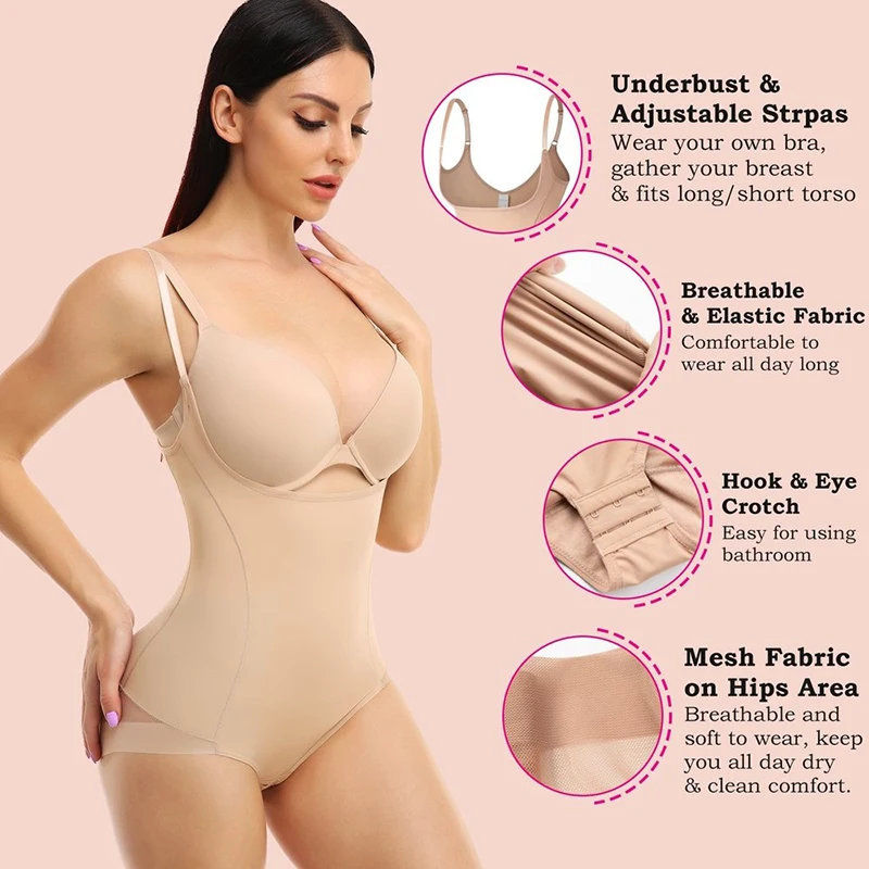 1 Pc Women's Shapewear , For Women Butt Lifting And Tummy Control Body Shaperwear, High Compression Shapewear Bottoms, Anti-Slip Body Shaper, Colombian Shapewear, Sports main image 0