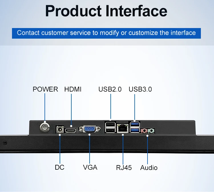 New 23.6 Inch IPS Full HD LED LCD Monitor with USB Interface Car Touch Screen Gaming Studio Speakers Industrial Display