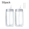 16oz double wall transparent lid plastic can