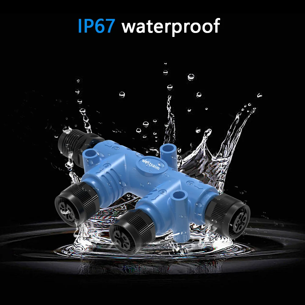M12 Sensor NMEA2000 Connector DIN 5pin Circular Waterproof IP68 IP67 Cable with Male Female Signal Coded Metal Power