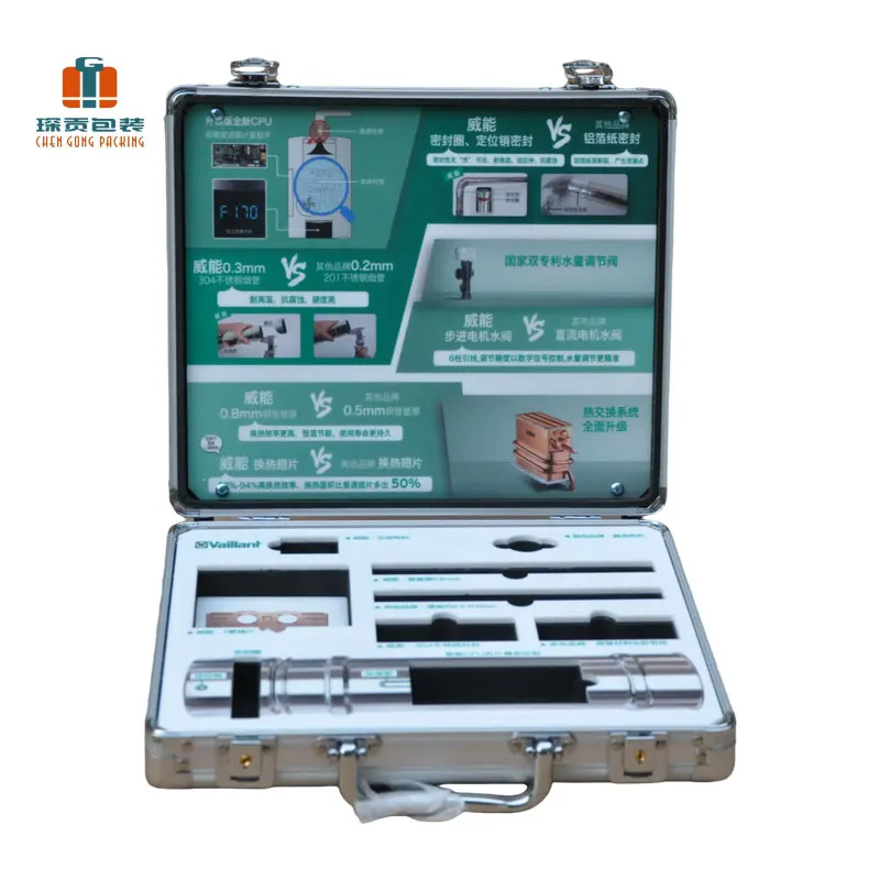 Customizable Metal  Hard Case Aluminum Demo case Box Suitcase with Brand Display case Customization