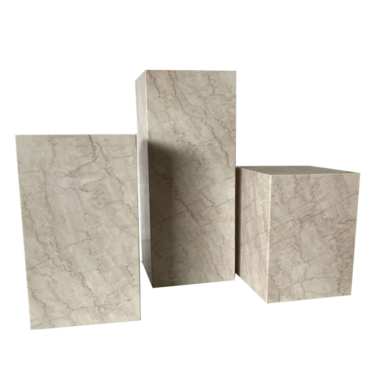 Natural Stone Marble Square Cube Display Pedestal Plinth
