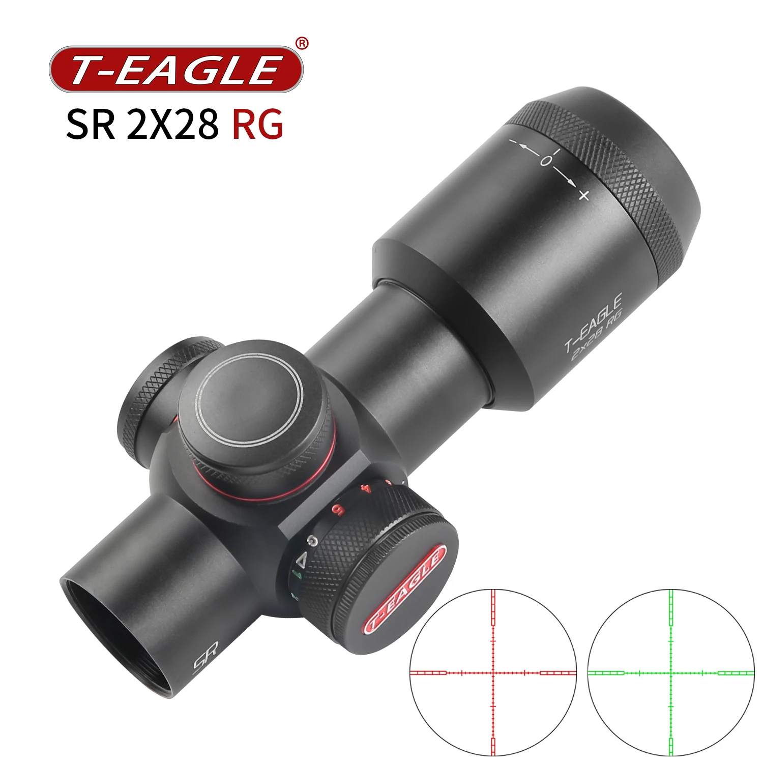 T-eagle SR 2X28RG光学サイトスコープアルミニウムショートスコープライトスコープ、マウント付き| Alibaba.com