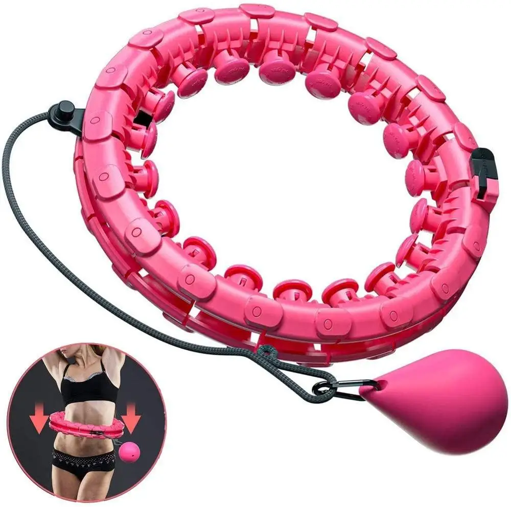 Portable Smart Detachable Fitness Auto-Spinning Ring Hoop Lose Weight Exercise