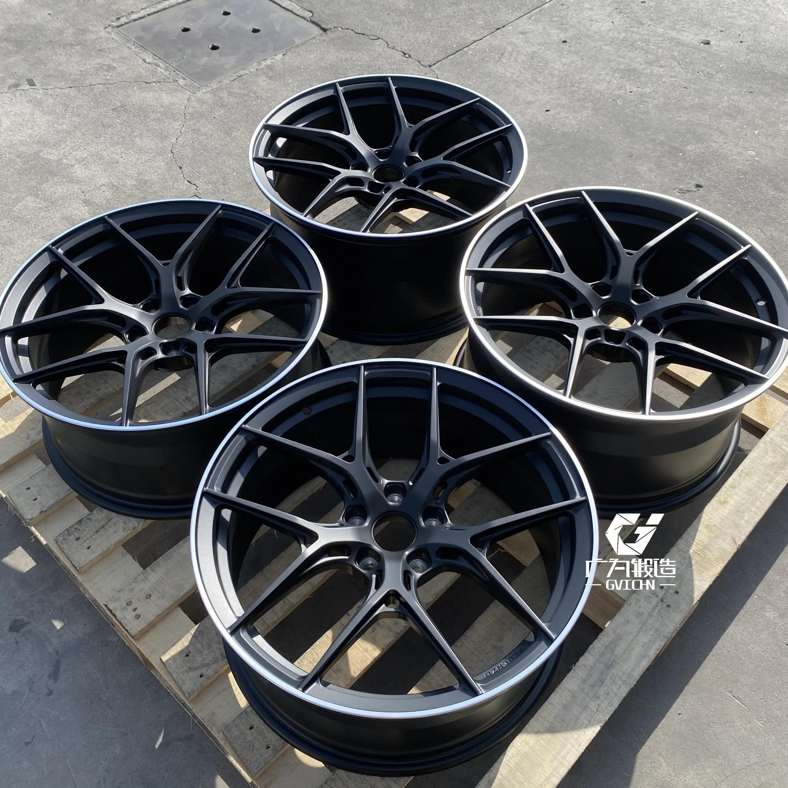 GVICHN Custom 16 17 18 19 20 21 22 inch Forged 6061 T6 Alloy Wheel Rim 5x112 5x114.3 5x120 5 Spoke Concave Passenger Car Wheels