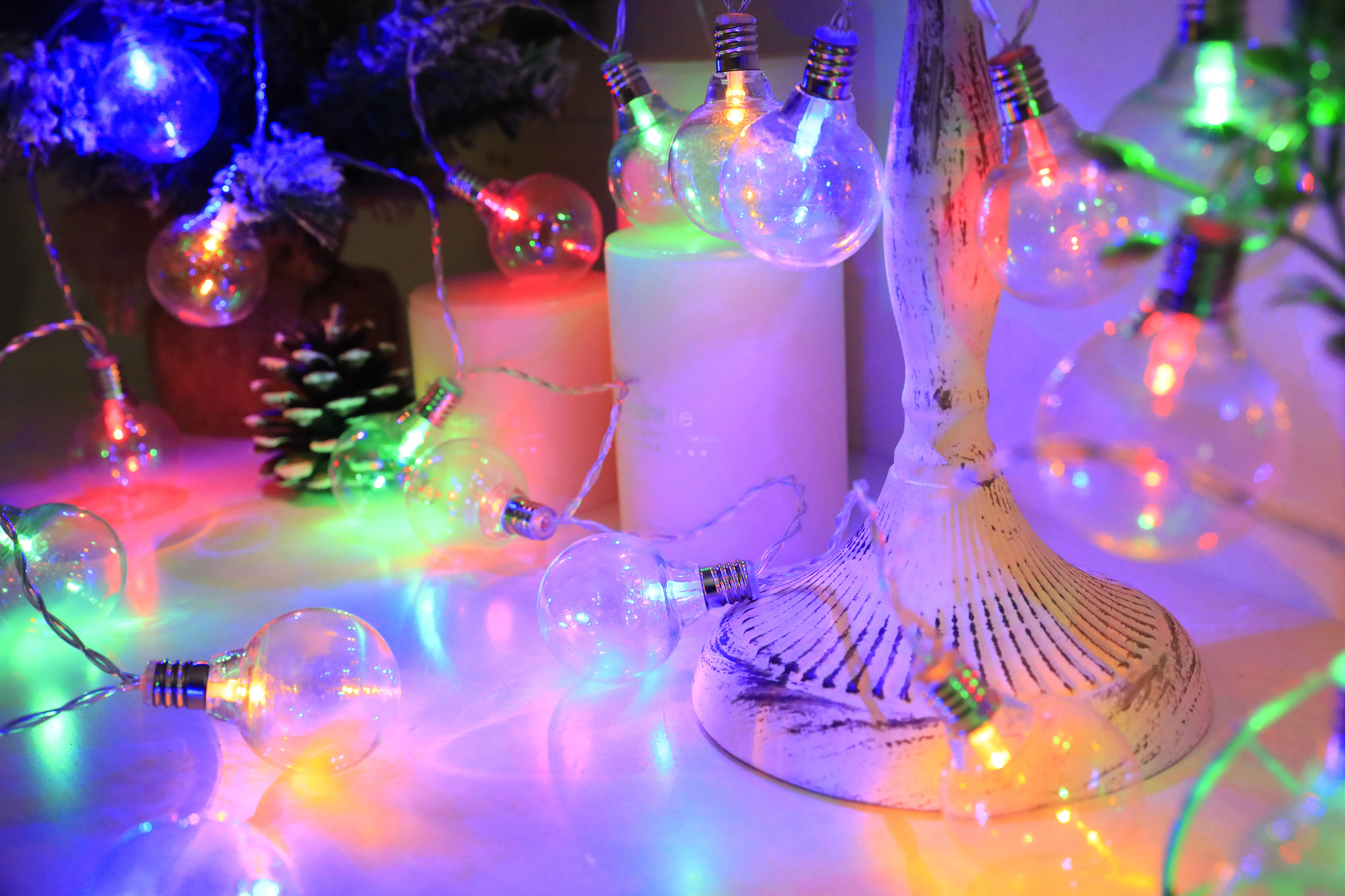 Einstein Led Moderne Glühbirnen-lichterkette Fernbedienung Kupferdraht Warmweiß Ip44 Dimmbare Weihnachtsbeleuchtung Für Innenräume Und Festlichkeiten
