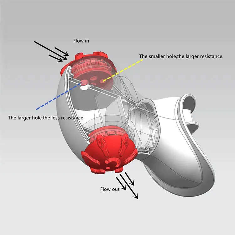 Portable Respiratory Muscles Exercise Device Portable Average Lung Capacity Natural Breathing Trainer