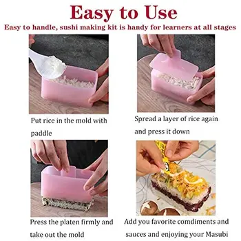 7 Pack Onigiri Mold, Rice Mold Musubi Maker Kit, Non Stick Spam Musubi  Maker Pre