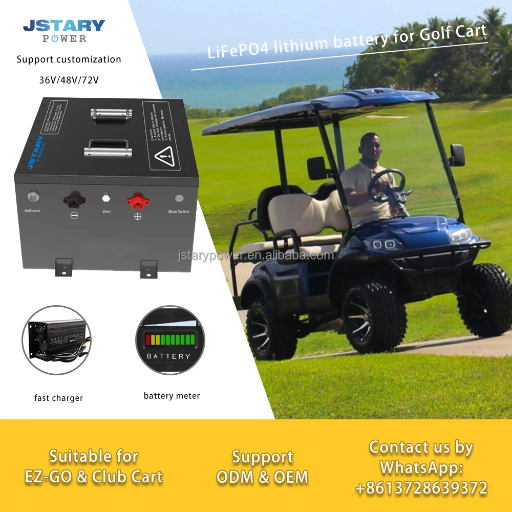 Jstarypower Lithium 48volt 160ah Golf Cart Battery Lifepo4 Lithium Golf Cart Battery 48v 100ah 3917