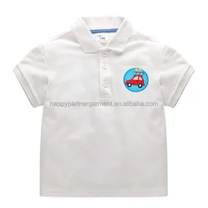 Customizable Custom Car Patchwork Short Sleeve Children's T-Shirt Polo Neck Summer Boys Polo Shirts