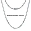 silver 4mm VVS Moissanite