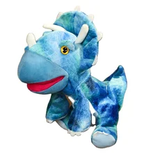 Wholesale Crocodile Triceratops Plush Toy Embroidered Moving Mouth Comforter Parent-Child Interactive Play Kindergarten Activity