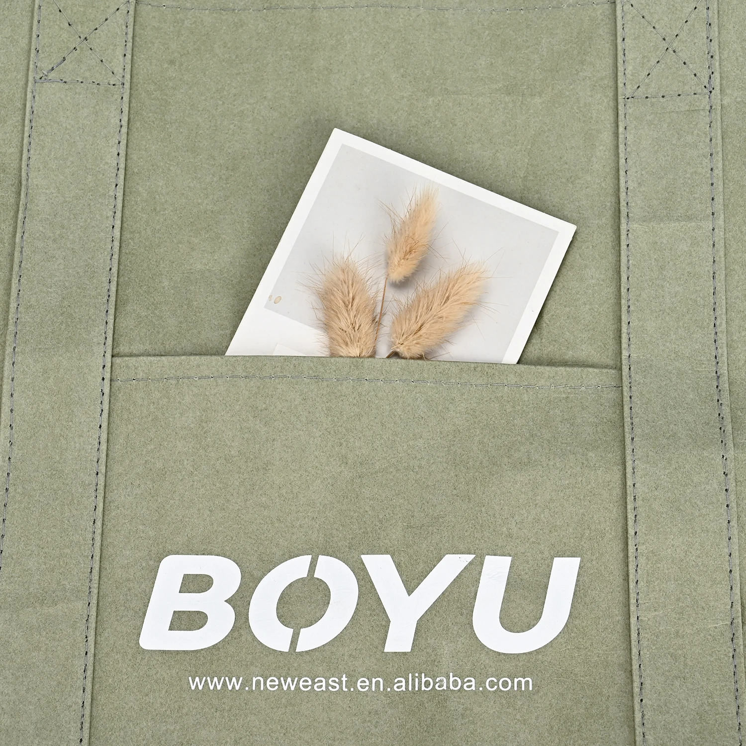 Dupont Medium Daily Use Paper Tote Bag Single Shoulder Handbag Washable Kraft Cotton Linen Lining Durable Natural Ecobags Letter manufacture