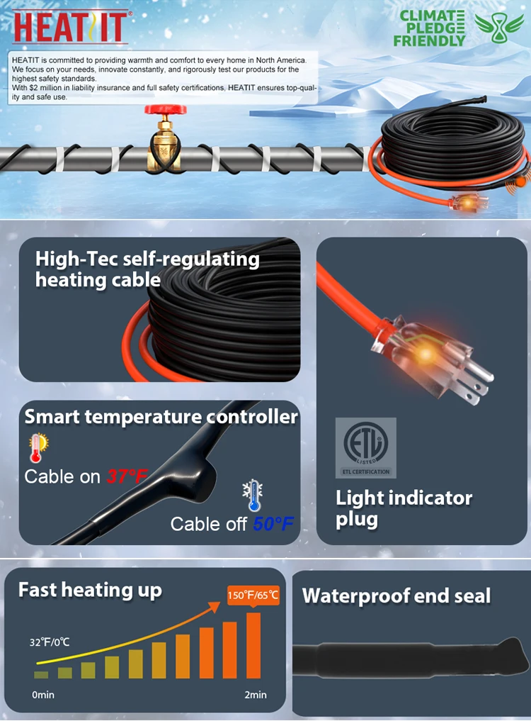 China Customized Self Regulating Heat Trace Cable Manufacturers