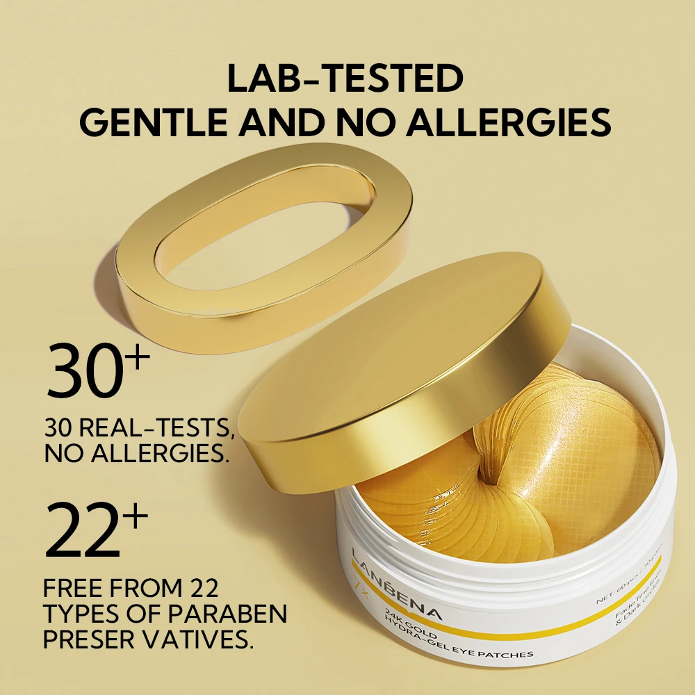 LANBENA Hot Sales Hydrogel Under Eye Patches Remove Dark Circle Natural Collagen Patch Eye Mask