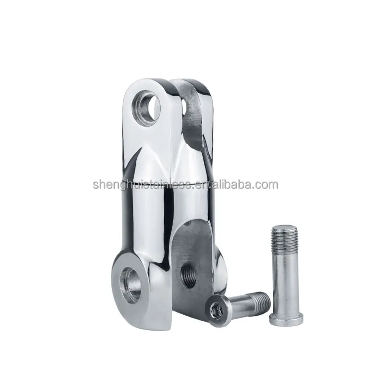 product hot sale 316 stainless steel mirror polished marine hardware 6mm 8mm anchor double connector for boat-5