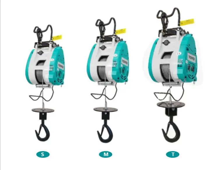 Wireless Remote Control Mini Electric Wire Rope Hoist Winch