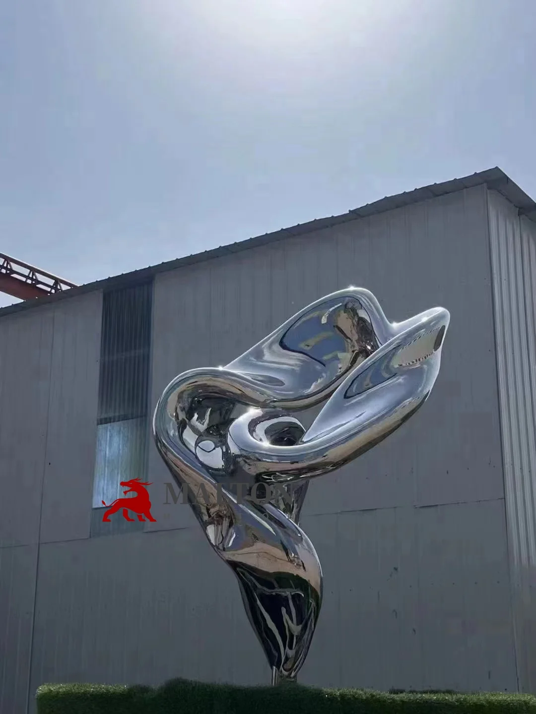 MALTON Popular Design Stainless Steel Abstract Sculpture Statue Garden Park Yard Statues