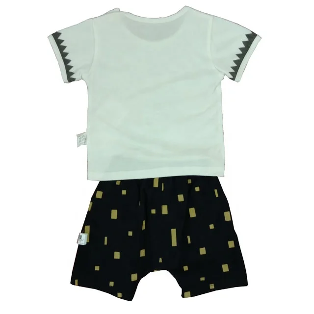 
Оптовая продажа, комплект для новорожденных, футболка и шорты унисекс, летние комплекты для новорожденных 
