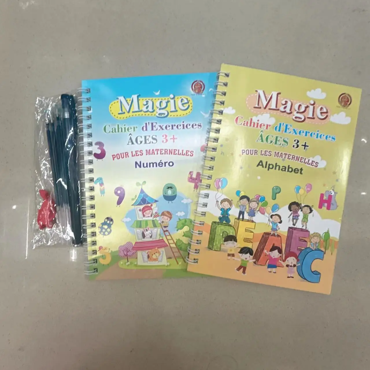 Custom English Spanish French Reusable Handwriting English Magic Book Preschool Children Magical Groove  Magic Notebook details