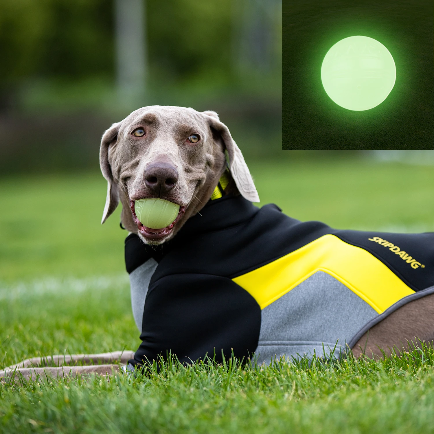 squeaky light up dog ball