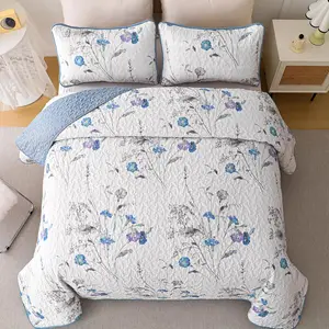 Hot Sale Quilt Bedspread 100% Polyester Printed Quilt Elegant Bedspread Sets