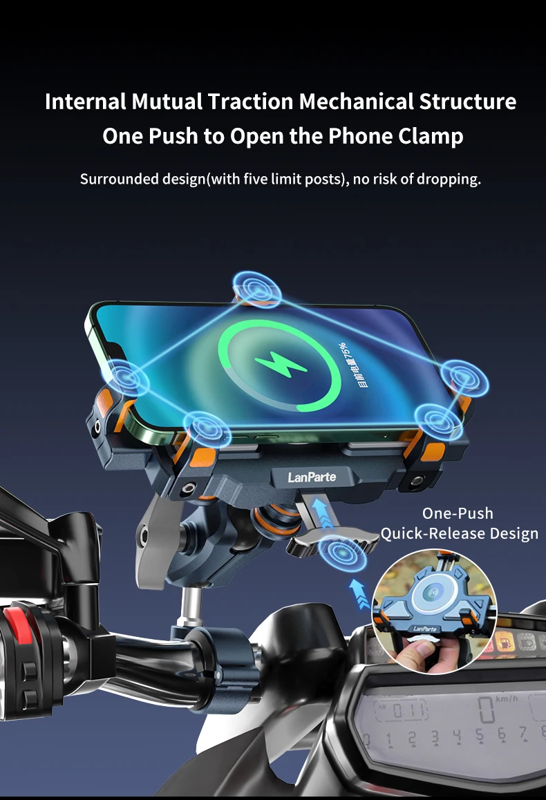 wireless-charger-motorcycle-cell-phone-mount-vibration-damper-aluminum
