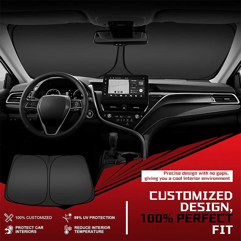 Car Accessories Car Windshield Sun Shade Front Foldable Reflector ...