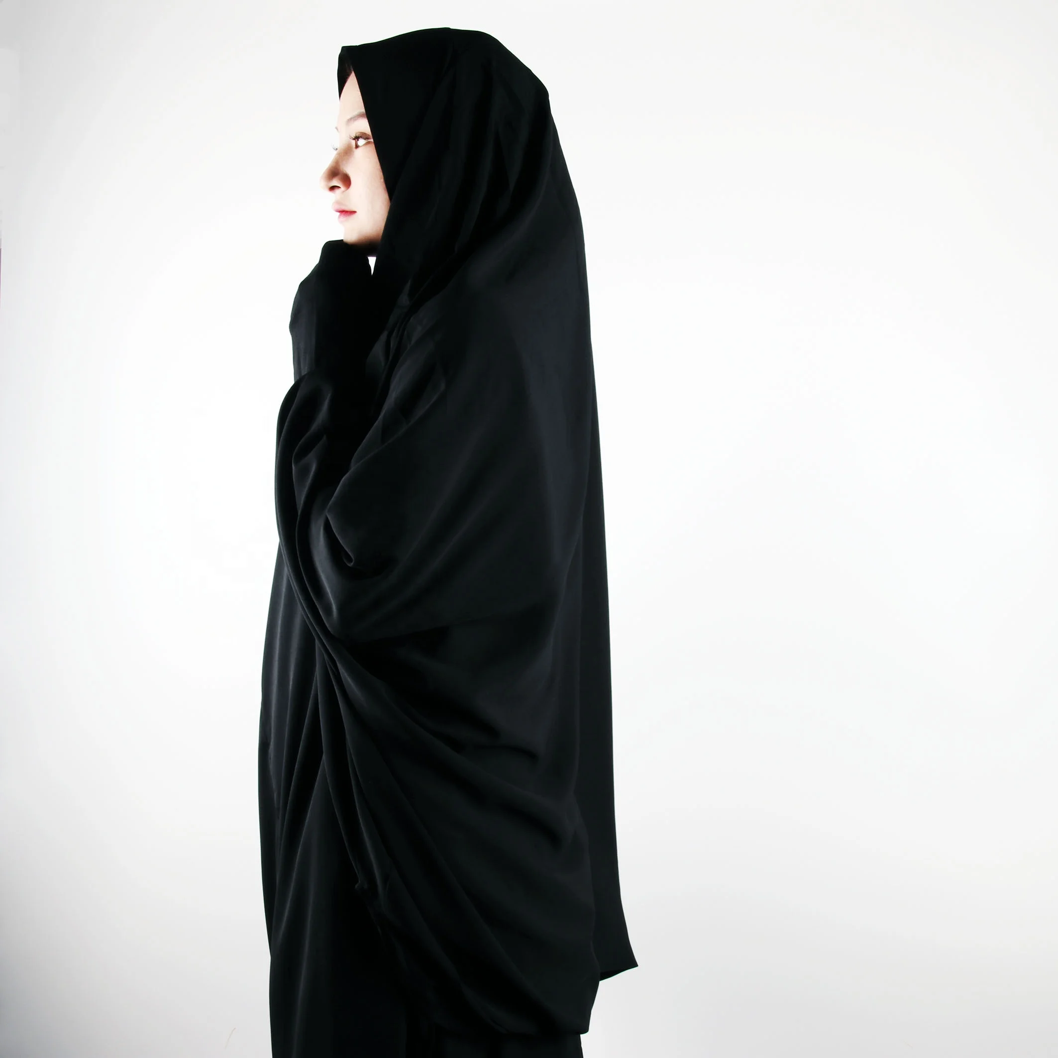 Eid Hooded Muslim Women Hijab Dress Prayer Garment Abaya With Nice Sewn