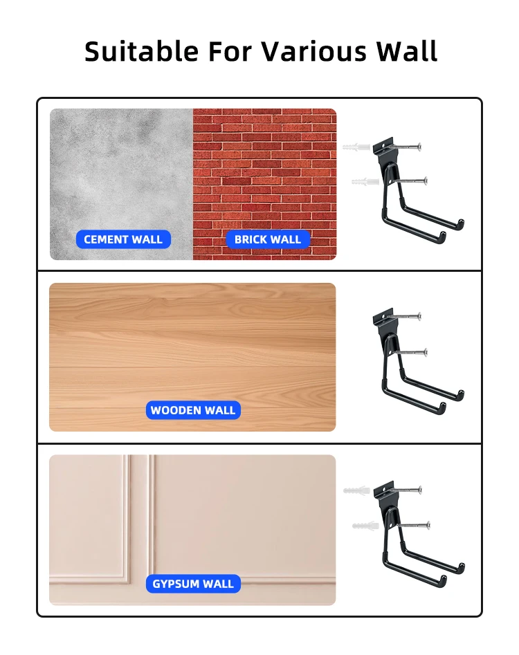 Modern Metal Outdoor Garage Kitchen Storage Rack Hooks-Durable High Load Bearing Spray Coated Easy Install Storage Rack factory