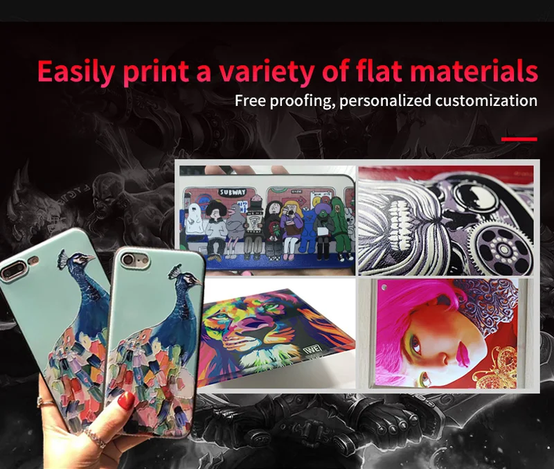 DOMSEM Inkjet Printing A4Flatbed UV Inkjet Printer for Wood Metal PVC