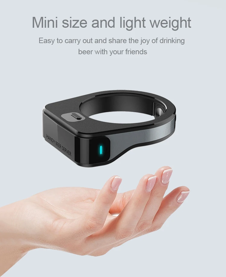 Hot Sale One Touch Handy Spit Bubble Ultrasonic Portable Micro Frother Ring Draft Beer Foamr Machine Server supplier